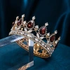 The best-selling water diamond crown in Europe and America, the best-selling bride headwear crown on Amazon, the full circle round children's princess small crown details Picture
